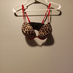 Blackheart leopard close front bra